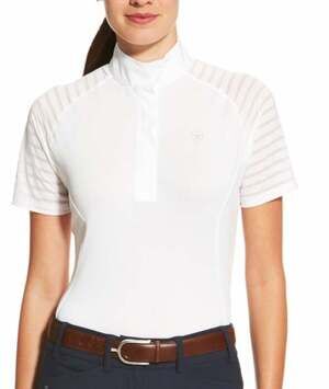 Ariat Pro Series Women's White Performance Polo Shirt Size Small